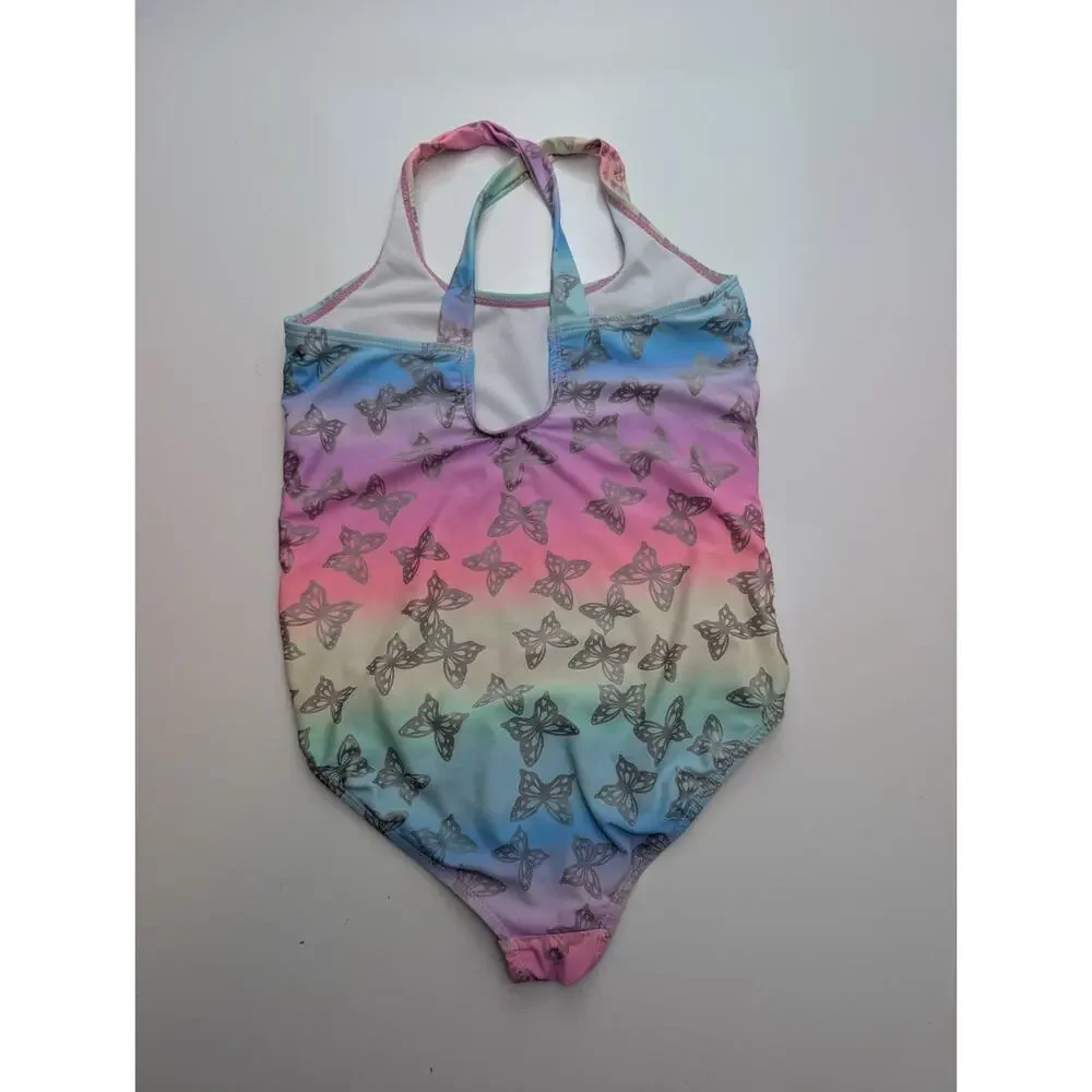 Bmagical By Btween Swimsuit Girls Size 12 Mermaid Butterfly Rainbow Gold